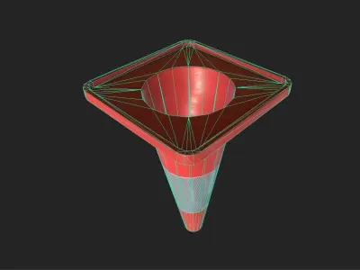 Traffic Cone - road  Free low-poly 3D model