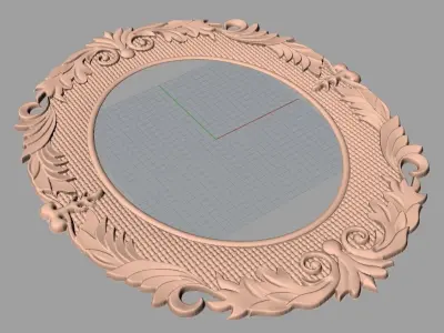 Photo frame 3D relief models STL Files used for CNC Router E605 3D model