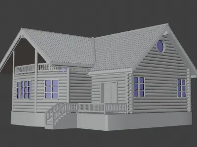 Log Cabin 3D model