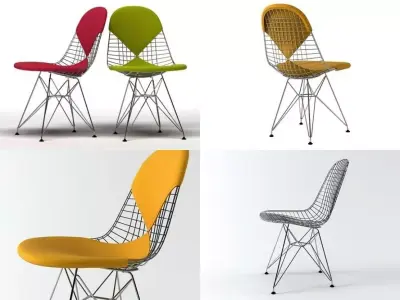Wire Chair DKR 3D model