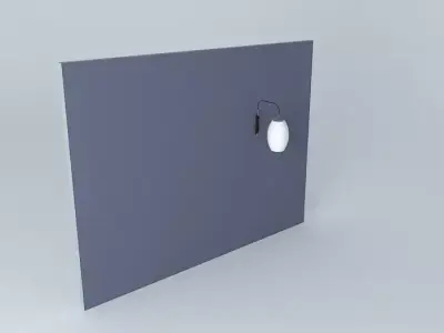 WALL LIGHT with pull cord 3D model