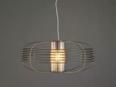 Galaxy pendant light - metal cage 3D model