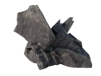 Magma rock  Low-poly 3D model