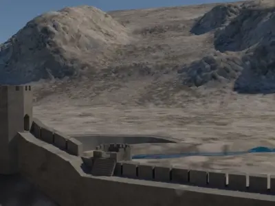 helms deep castle 3D model