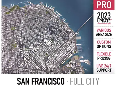 San Francisco Low-poly 3D model