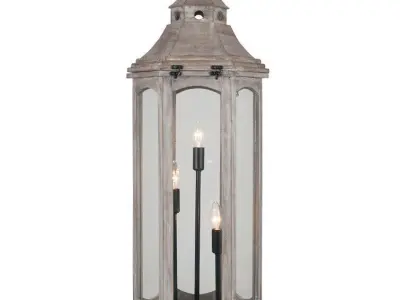 Dolly Antique Wood Novelty Floor Lamp 3D model