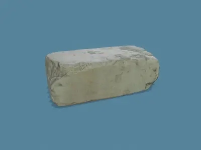 3D Scan Old Silicate Brick 04 Free low-poly 3D model
