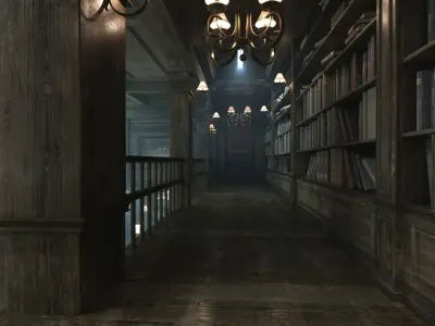  Old Classic Library - 8K PBR Textures 