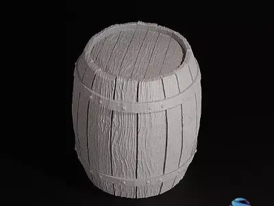 Barrel Miniature 20mm 25mm Pre-supported STL Free 3D print model