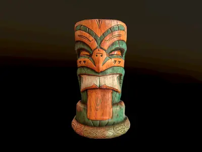 Cartoon Tiki 3D model