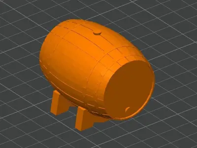  Oak barrel  Free 3D print model