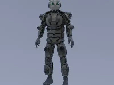 Scifi Soldier - Operator 012 Low-poly 3D model