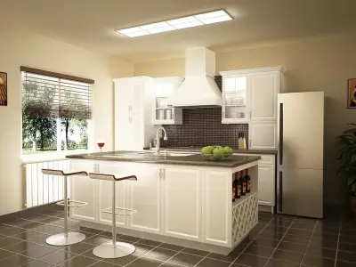 Kitchen 01 3D model
