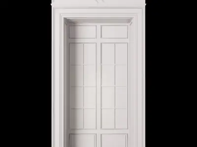 Classic door 3D model 12