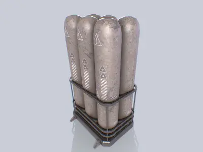 Sci fi gas tank Low-poly 3D model