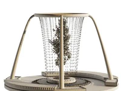 Garden Fountain 11 3D model