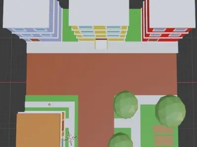 Piece of city 3D model