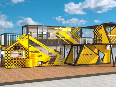 Container Restaurant Low-poly 3D model