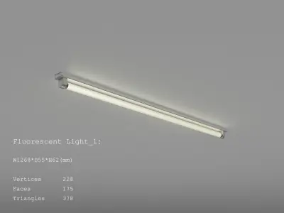 Fluorescent Lights Low-poly 3D model