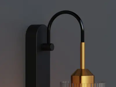 Funnel Wall Lamp 3D model