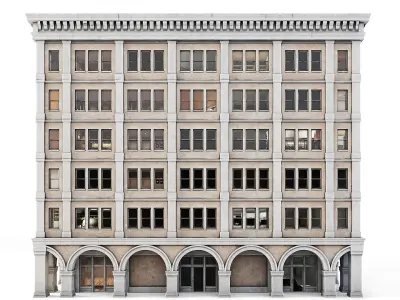 Tenement Building Low-poly 3D model