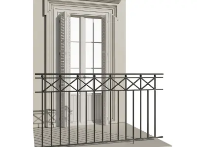 Paris Balcony 3D model