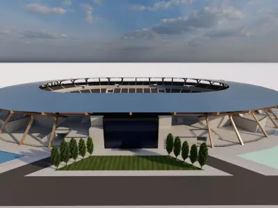 Football Stadium-American football 3D model