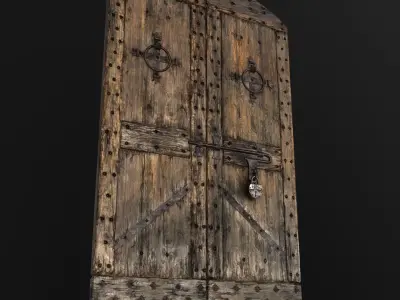 Five Medieval Doors 3D Model Pack