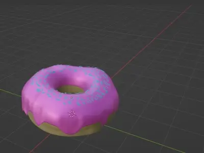 Classic Low Poly --Donut Low-poly 3D model