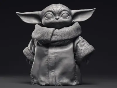 GROGU Baby Yoda Stand Printable 3D Model 3D print model