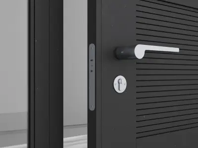 Aluminium door 146 3D model