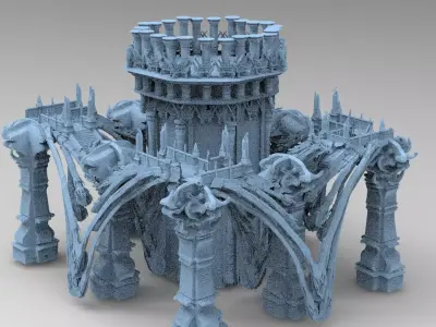 Desert Dune temple 1 3D model