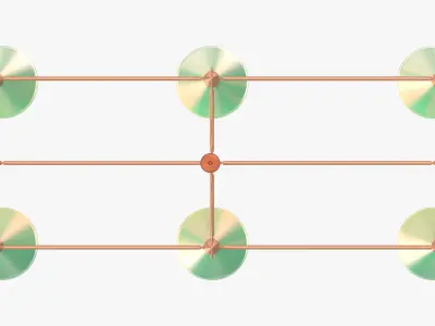 Lights light fixture with four hanging from it Free 3D model