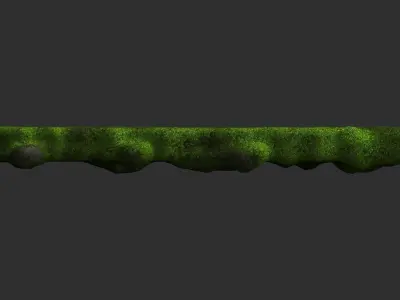 Rock Walkway 1 - 4 Combo - Moss 2 Low-poly 3D model