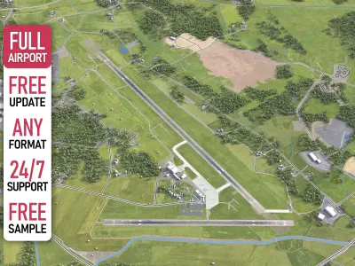 Vaasa - 3D Airport Low-poly 3D model