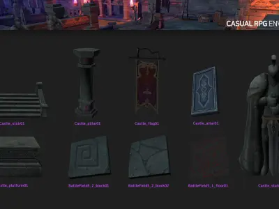 Casual RPG Environment 11 Low-poly 3D model