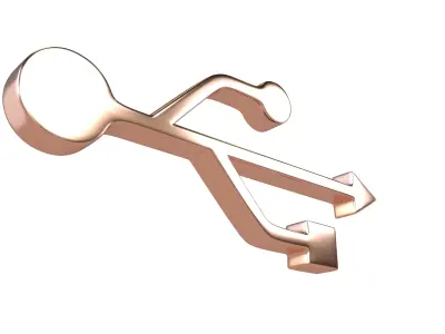 USB Symbol v2 005 Low-poly 3D model