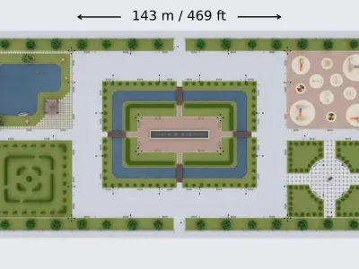 Garden Park Maker 3D model