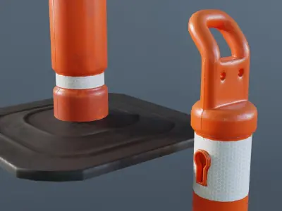 Cone Balizador Low-poly 3D model
