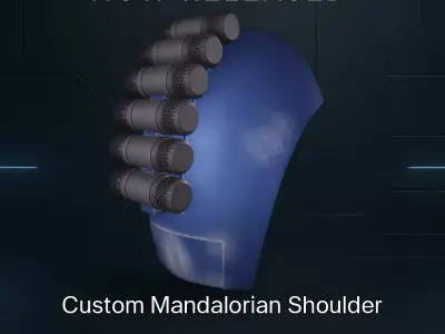 Mandalorian Shoulder Armor  Star Wars  3D DIGITAL DOWNLOAD 3D print model