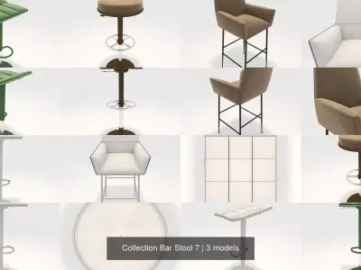 Collection Bar Stool 7 3D Model Pack