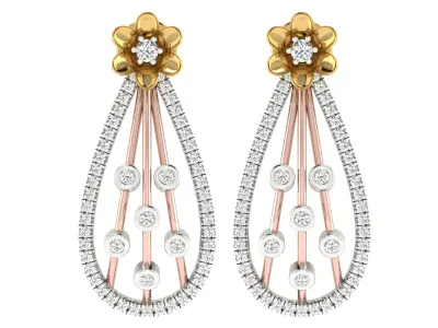 Women Pendant Earring Sets 3dm STL OBJ FBX Renders Details 3D print model 18