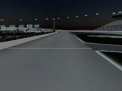 Atlanta Speedway Night Game Ready Low-poly 3D model