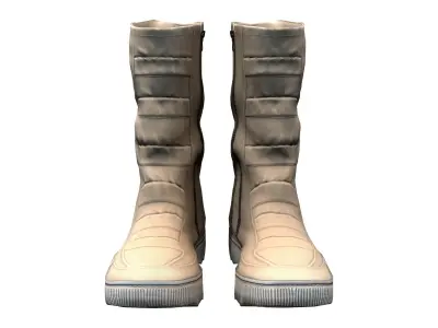 Sand Boots Low-poly 3D model