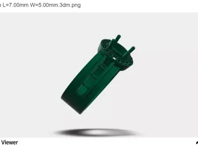 Men Ring with an Oval Cut Center Stone 3D print model