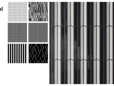 Mini Chevron Tile in Vertical Layout Texture