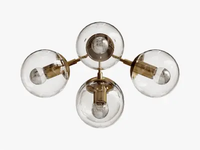 CEILING LIGHT MODO 5 BRASS COLOR DESIGNED 3D model