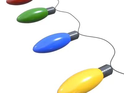 Christmas Light Low-poly 3D model