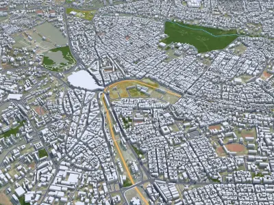 Kumasi Ghana 45km Low-poly 3D model