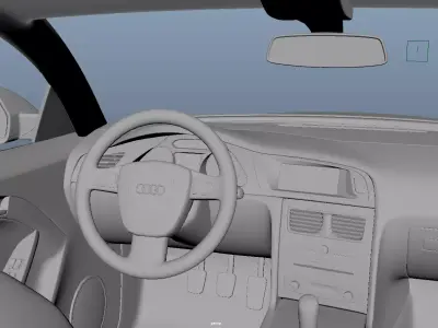 High Detail Allroad Wagon Car 3D Model Interior Exterior 3D model